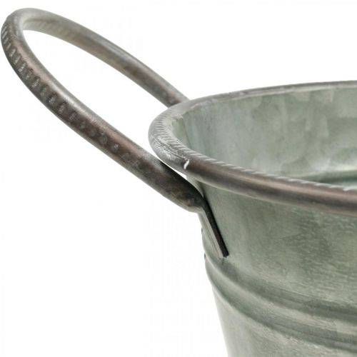 Floristik24 Plantenbak, metalen bak met handvatten, decoratieve schaal L32cm H24cm