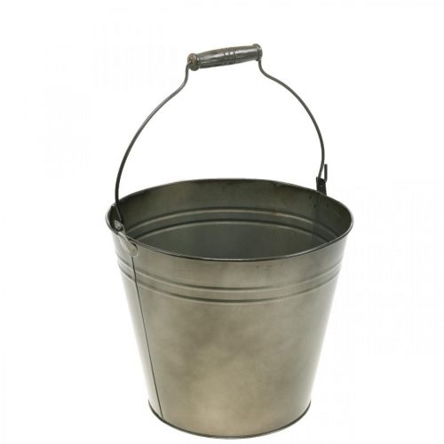 Floristik24 Metalen emmer, plantenpot, metalen bak Ø25cm H21cm