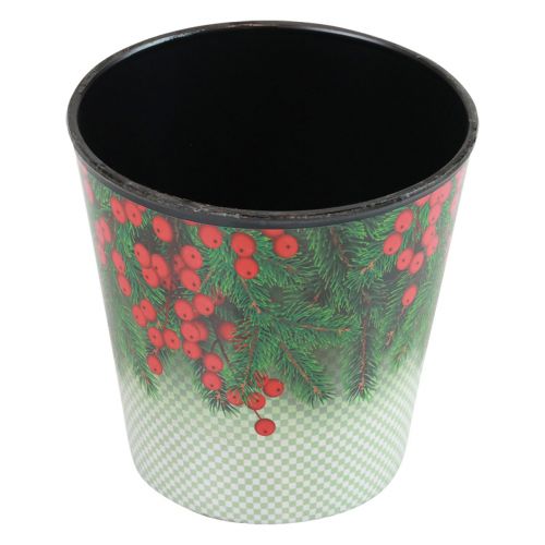 Floristik24 Bloempot Kerstplantenbak emmer Ilex Ø15,5cm H13cm