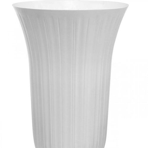 Floristik24 Lilia witte kunststof vaas Ø28cm H48cm