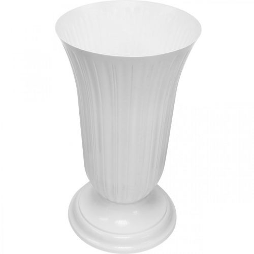 Artikel Lilia witte kunststof vaas Ø28cm H48cm