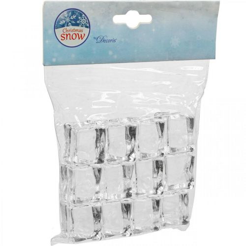 Floristik24 Kunstijsblokjes decoratief ijs transparant 2,5×3×2,5cm 12 st