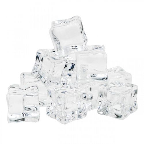Floristik24 Kunstijsblokjes decoratief ijs transparant 2cm 30 st