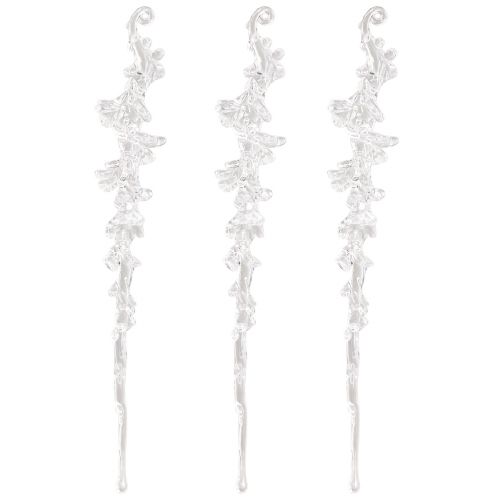 Artikel Winterdecoratie ijspegeldecoratiehanger helder 25cm 3 stuks