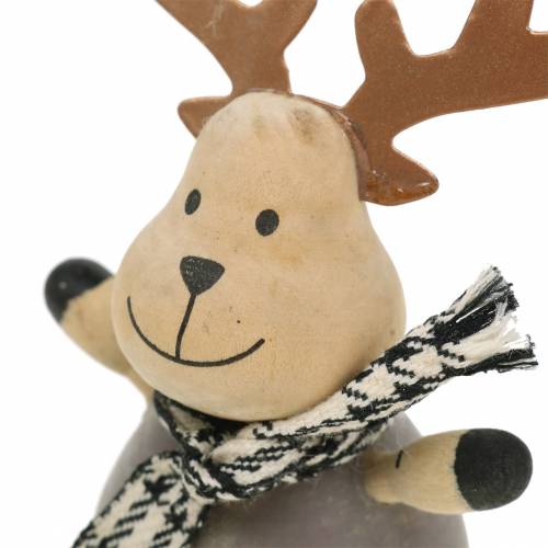 Floristik24 Kerstdecoratie edge sitter eland 13cm 4st