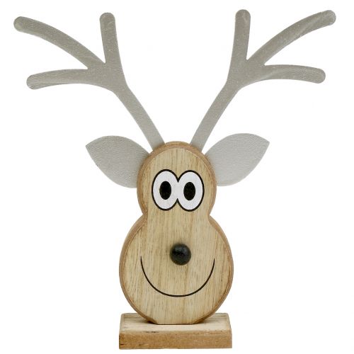 Moose head nature to stand 18cm x 16cm 3st