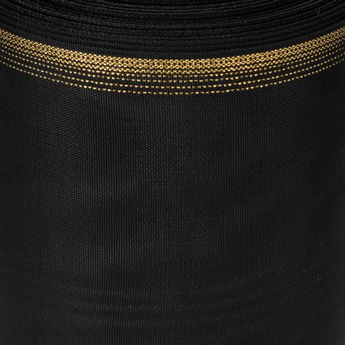 Elegante moiré kranslint, 175 mm zwart met parelrand en taftbinding, decoratief lint voor rouwbloemwerk, striklint, 25 m | Floristik24.nl