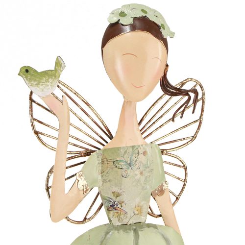 Floristik24 Elffiguren Metalen Decoratie Hart Vogel H55cm/60cm 2st