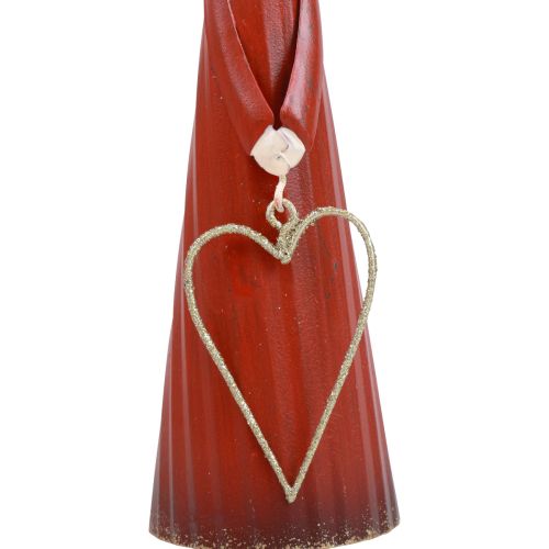 Artikel Engel decoratieve metalen tafeldecoratie Kerstfiguur rood 10,5×4,5×20cm