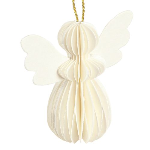 Artikel Engelenhanger honingraatpapier decoratie Kerstmis wit 6cm 6 st