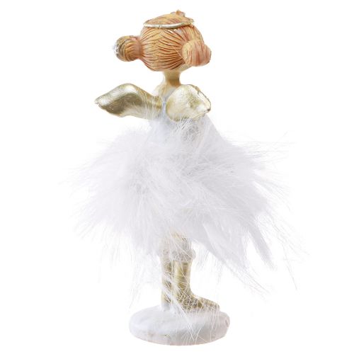 Floristik24 Engel decoratieve kerstfiguren in witgoud H10,5cm 2st