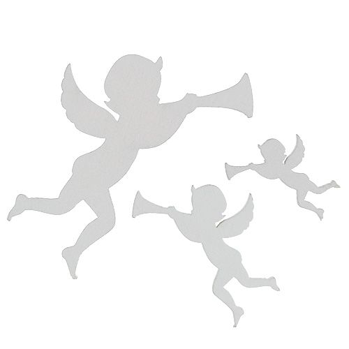 Floristik24 Angel Mix Wit 3,5 cm - 8,5 cm 54 st