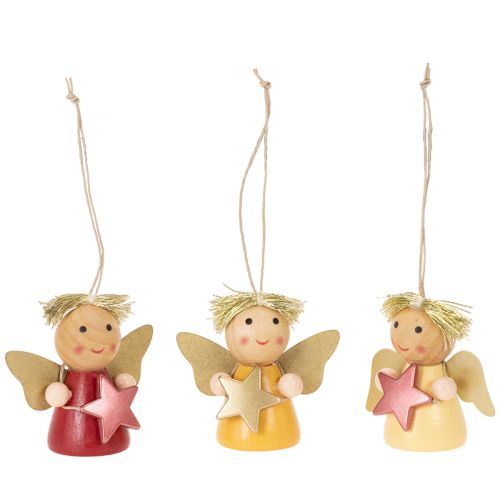 Decoratieve engelhanger met ster om op te hangen, 5 cm, 9 stuks kopen | Floristik24.nl