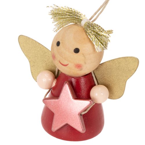 Decoratieve engelhanger met ster om op te hangen, 5 cm, 9 stuks | Floristik24.nl