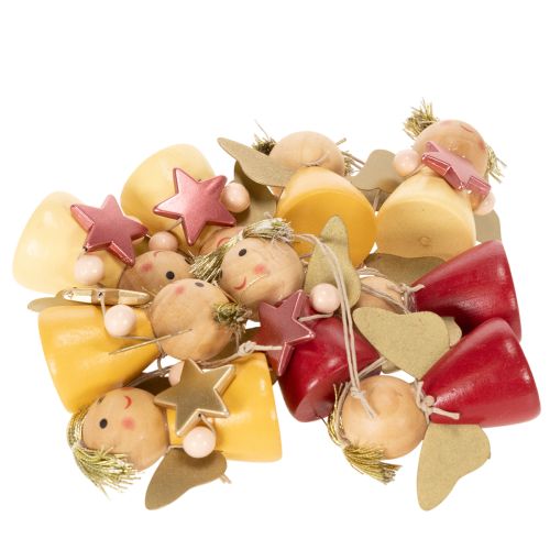 Decoratieve engelhanger met ster om op te hangen, 5 cm, 9 stuks | Floristik24.nl