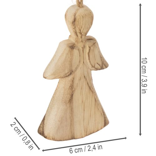 Engelenbeeldjes om in de kerstboom te hangen, 10 cm, 12 stuks | Floristik24.nl
