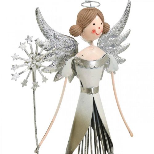 Floristik24 Engel beeldje metaal, kerstlantaarn H31.5cm