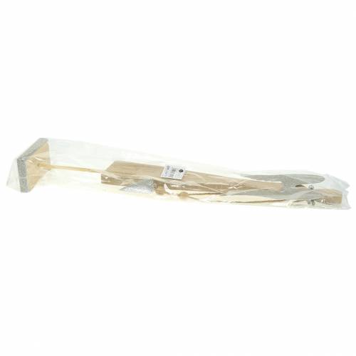 Floristik24 Houten engel natuur met glitter H53cm