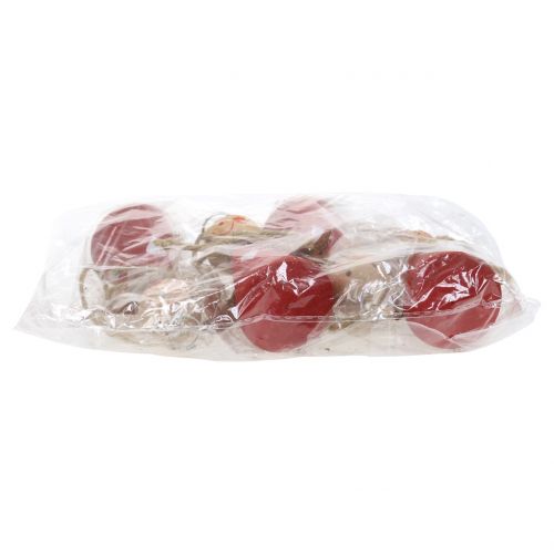 Floristik24 Houten figuur van engel rood om op te hangen 8cm 4st