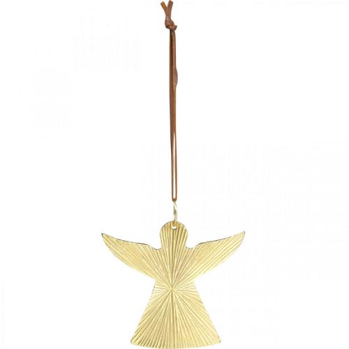 Artikel Decoratieve engel, metalen hanger, kerstdecoratie gouden 9 × 10cm 3st