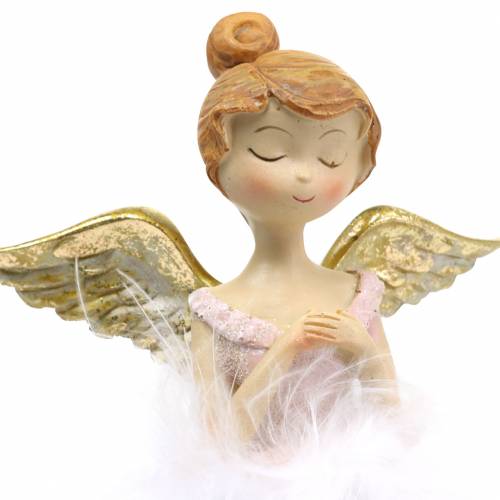 Floristik24 Decoratieve ballerina engel rand zitting Ø11,5 H15cm 2st