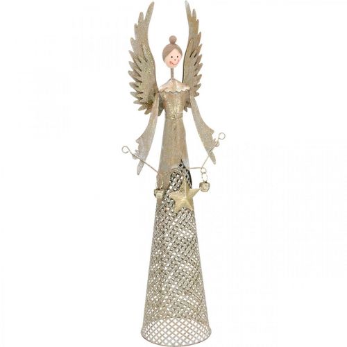 Floristik24 Decoratief engelenfiguur met guirlande kerstmetaal 13 × 8.5cm H40cm