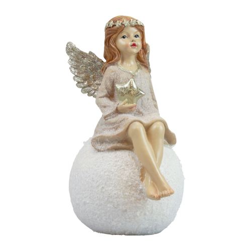 Floristik24 Tafeldecoratie Kerst Kerstengel engel met ster 21cm