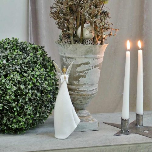 Floristik24 Decoratief engelenfiguur wit met hart kerstversiering H31.5cm set van 2