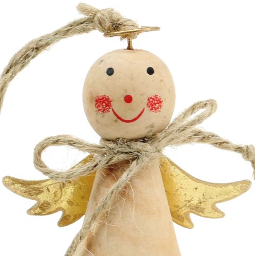 Artikel Engel om op te hangen naturel, goud 8cm 4 st