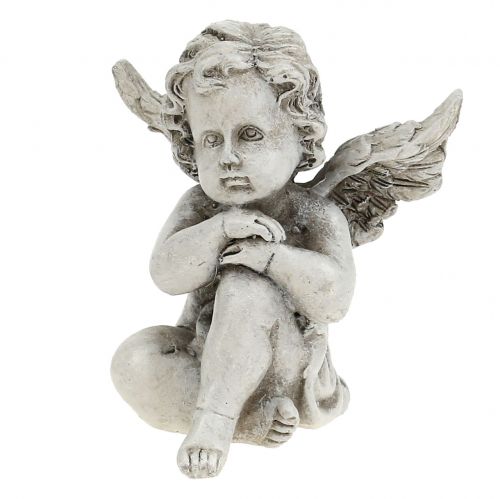 Floristik24 Engelenfiguren grijs 9cm 3 st