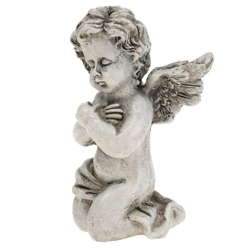 Floristik24 Engelenfiguren grijs 9cm 3 st