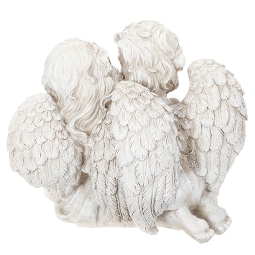 Engeldecoratie voor kinderen: Engelenpaar met hartsculptuur, 24 cm. | Floristik24.nl