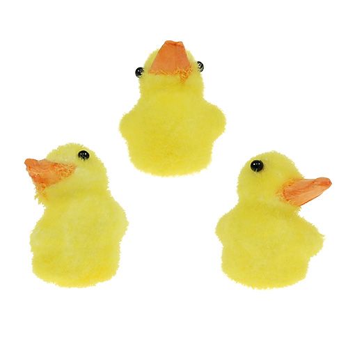 Floristik24 Duck mini 4cm stroomden geel 12st