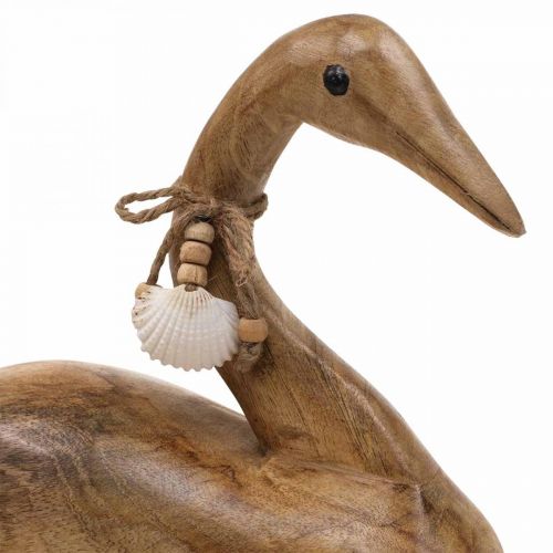 Artikel Deco eend houten eend deco mangohout 29x8,5x21,5cm