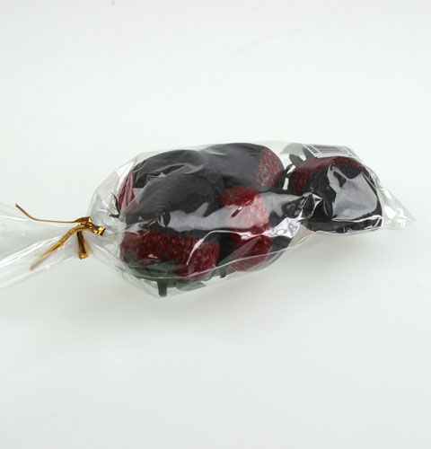 Floristik24 Decoratieve aardbeien met chocolade 4,5 cm 5st