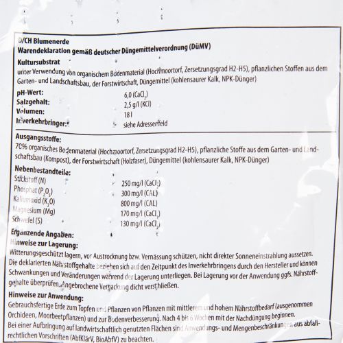 Artikel Villa Flora potgrond 18L