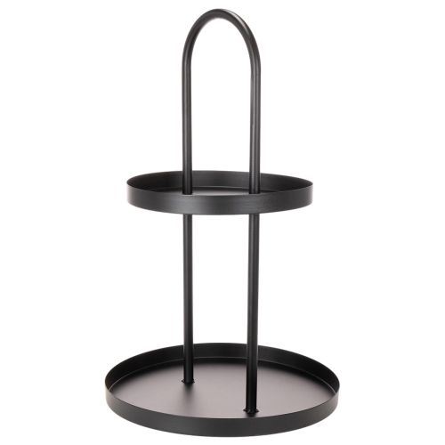 Metalen, dubbellaags, rond decoratief dienblad van 58 cm. | Floristik24.nl