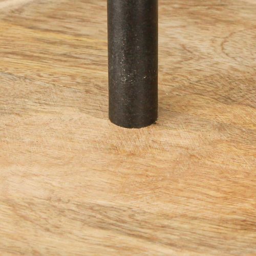 Artikel Etagere 2-laags Hout Metaal Rond Naturel Zwart H36cm