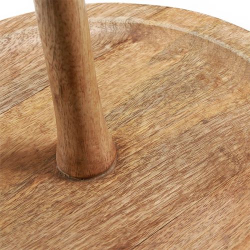 Artikel Taartplateau houten decoratie 2-laags naturel rond Ø31/20cm H45cm