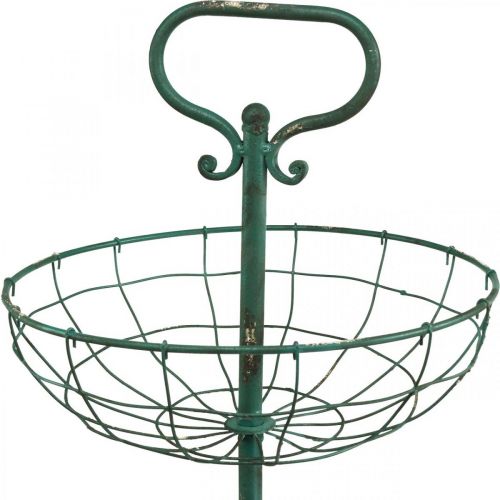 Floristik24 Taartplateau Metaal XXL, Taartplateau Vintage Groen H115cm Ø35/30/25.5cm