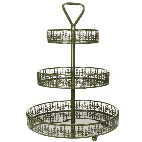 Metalen etagère, groen, drie