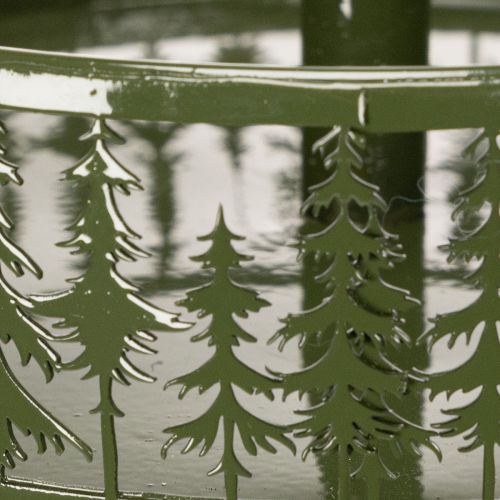 Metalen etagère, groen, drie