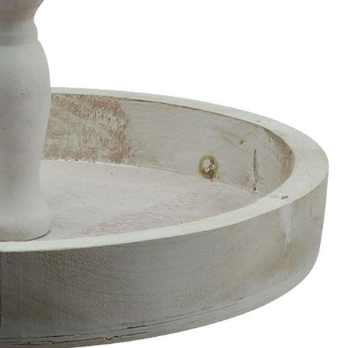 Floristik24 Houten taartstandaard wit Ø26cm Ø32cm H47cm