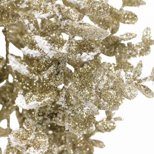 Floristik24 Eucalyptus tak kunst goud besneeuwde Eucalyptus kerstdecoratie 36cm