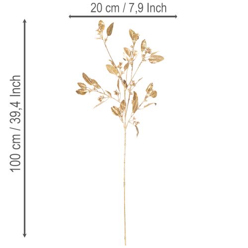 Kunstmatige eucalyptus tak, decoratieve tak voor vaas, 100 cm | Floristik24.nl