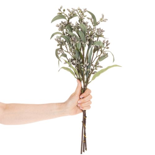 Decoratie met kunstmatige eucalyptustakken, takkenarrangement, 3 stuks | Floristik24.nl