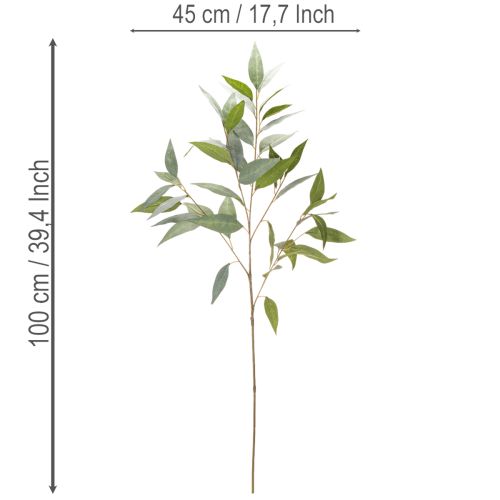 Kunstmatige eucalyptustak, natuurlijk groen, decoratie, 100 cm | Floristik24.nl