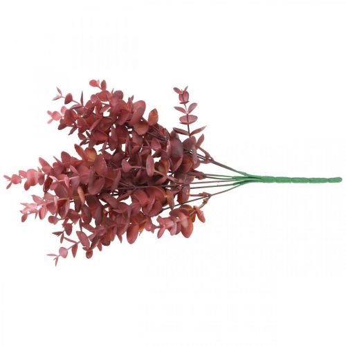 Floristik24 Herfstdecoratie eucalyptustak rood Kunsteucalyptus 36cm