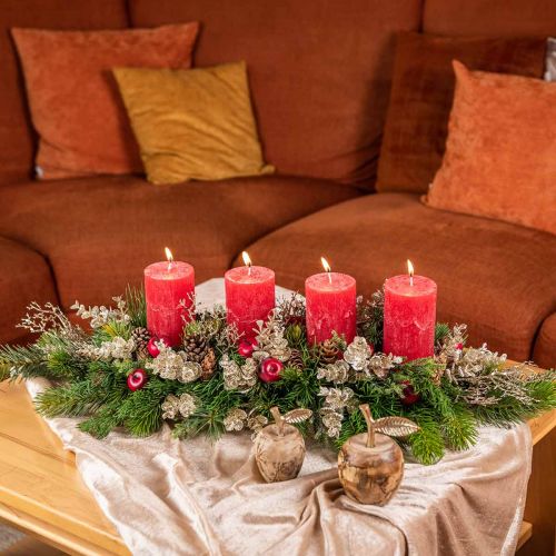 Floristik24 Eucalyptus tak kunst goud besneeuwde Eucalyptus kerstdecoratie 36cm