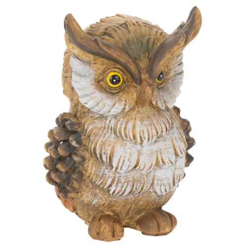 Uilenbeeldje, kleine zittende uil, decoratie, 11 cm